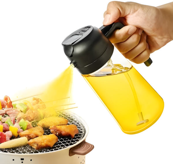 500 ml Premium Glass 2 in 1 Oil Dispenser and sprayer for Kitchen, 2 in 1 Olive Oil Dispenser and Oil Sprayer Oil Sprayer for Cooking, Kitchen, Salad, Barbecue