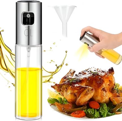 Oil Sprayer for Cooking, 100ml Oil Spray Bottle Versatile Glass for Cooking. Oil Spray Bottle with Graduated Glass - Oil Sprayer for Cooking Air Fryer
