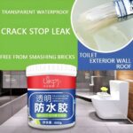 Transparent Waterproof Glue 300g with Brush,Leak Repair Indoor and Outdoor Coating,Anti-Leakage Agent, Sealant Glue,